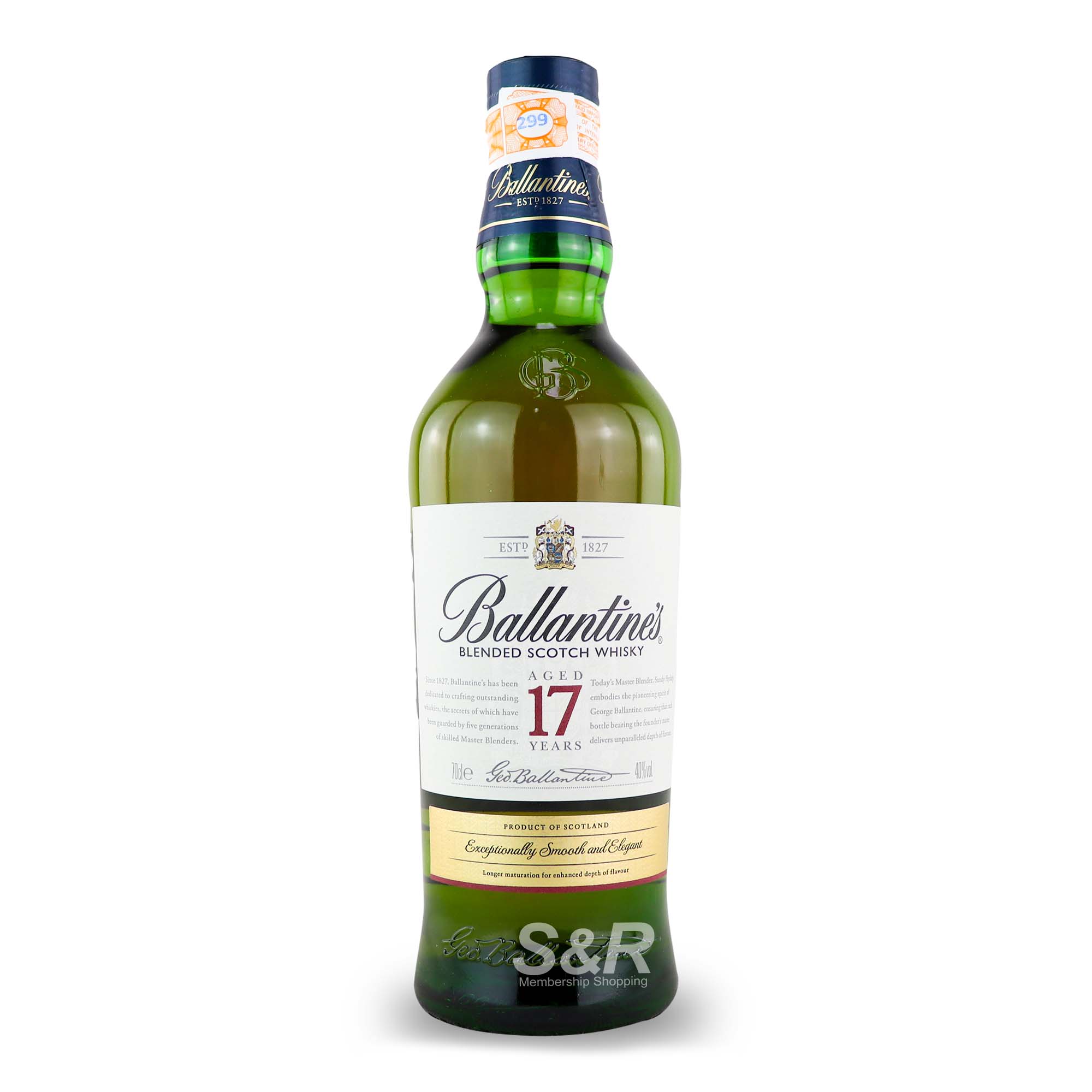 Ballantine's Aged 17 Years Blended Scotch Whisky 700mL Ballantine's Aged 17 Years Blended Scotch Whisky 700mL